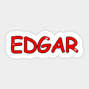 Edgar name. Personalized gift for birthday your friend. Sticker